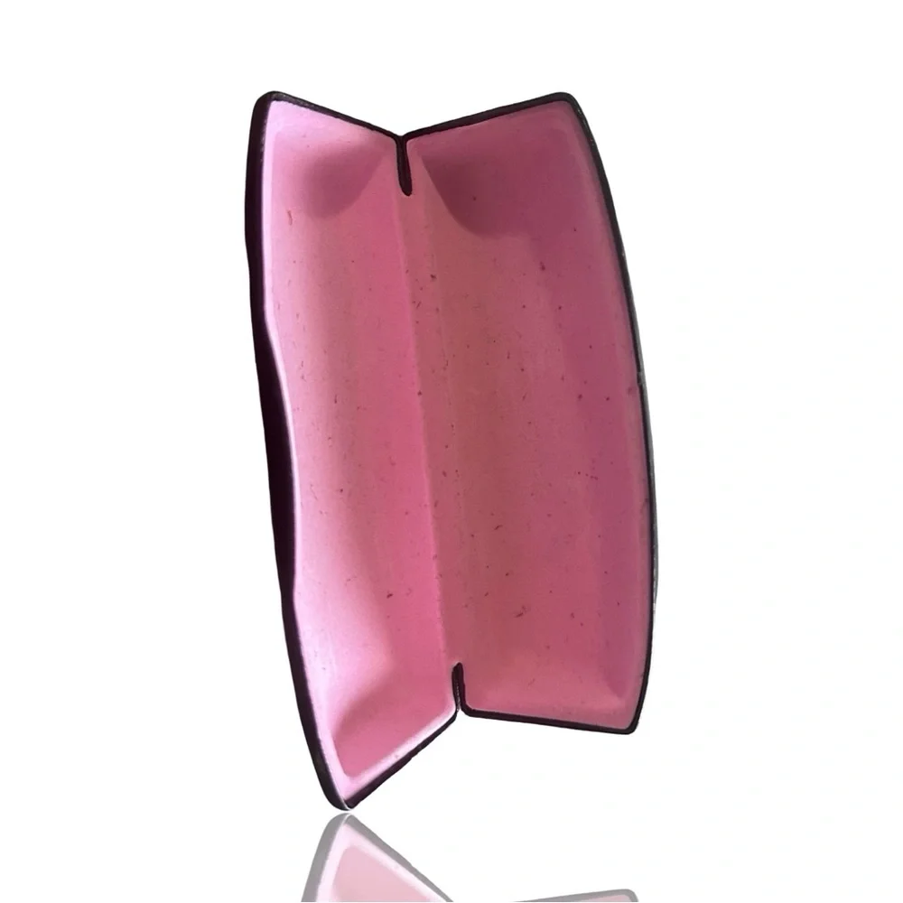 BeBe Shiney Black Pink Glasses Case stylish